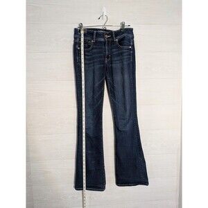 AMERICAN EAGLE Kick Boot Jeans Womens 4 Regular Super Stretch Dark Wash Denim